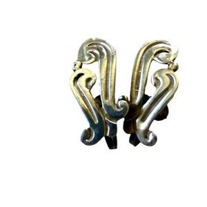 MARICELA, Taxco Signed 925 Sterling Silver Vintage Screw Back Earrings